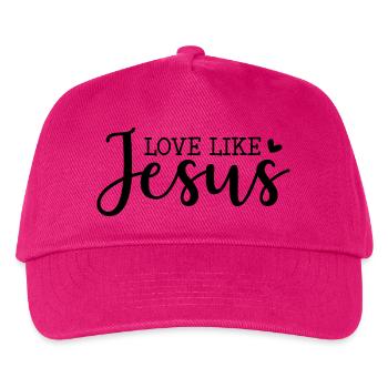 Lieben wie Jesus - Kinder Basecap - Fuchsia - Vorne