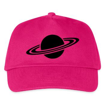 Saturn Planet Ring Silhouette - Kids’ Baseball Cap - fuchsia - Front