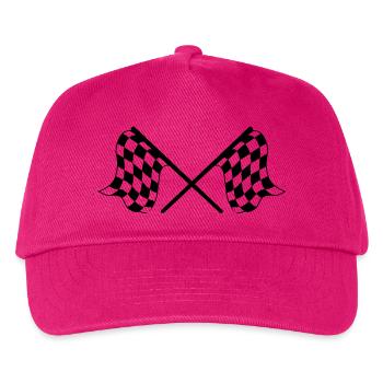 Zielflaggen - Kinder Basecap - Fuchsia - Vorne
