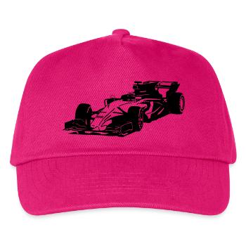 Racecar - Rennauto - Kinder Basecap - Fuchsia - Vorne