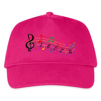 Noten ibiza - Noten für Musik - Kook Art - Kinder Basecap - Fuchsia - Vorne
