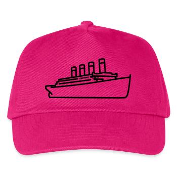Titanic 1912 Legendärer Ozeandampfer Silhouette - Kinder Basecap - Fuchsia - Vorne