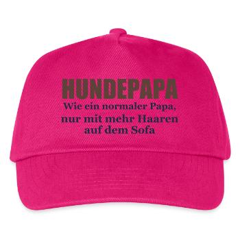 Hundepapa – Wie ein normaler Papa - Kinder Basecap - Fuchsia - Vorne