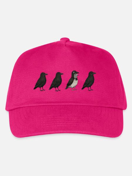 Pigeon Imposter – Crow Disguise Meme - Kinder Basecap - Fuchsia