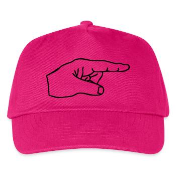Zeigefinger der Hand Fingerspitze - Kinder Basecap - Fuchsia - Vorne