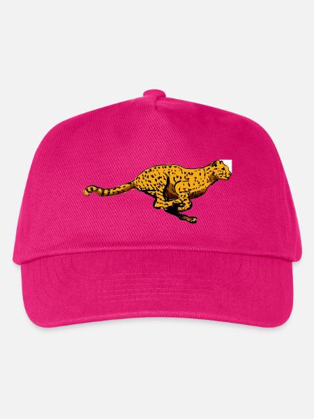 Leopard Gepard afrika tiere natur rennen jagen - Kinder Basecap - Fuchsia