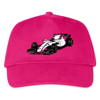 Racecar - Rennauto - Kinder Basecap - Fuchsia - Vorne