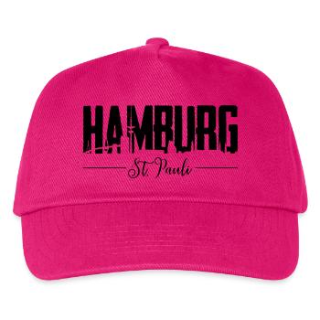 Hamburg St. Pauli, Reeperbahn, Kiez - Kinder Basecap - Fuchsia - Vorne
