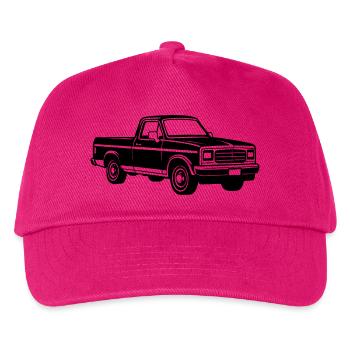 Pickup-Truck-Straßenwagen - Kinder Basecap - Fuchsia - Vorne