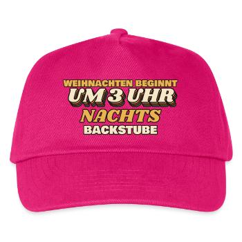 Weihnachten beginnt um 3 Uhr nachts - Bäckerei - Kinder Basecap - Fuchsia - Vorne