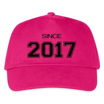 Since 2017 | Athletic Varsity Style Date - Kids’ Baseball Cap - fuchsia - Front