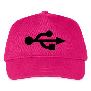USB Logo - Nerd - Geek - Casquette de baseball Enfant - fuchsia - Devant
