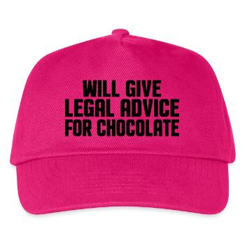Lustiger Anwalt Anwalt Zitat & Schokoladenliebhaber - Kinder Basecap - Fuchsia - Vorne