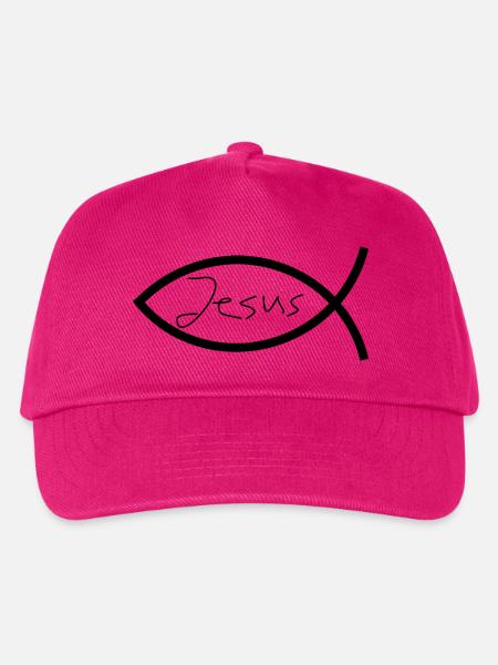 Jesusfisch schwarz Ichthys Fisch Fische - Kinder Basecap - Fuchsia