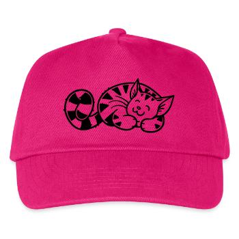 Cartoon Kitten - Kids’ Baseball Cap - fuchsia - Front
