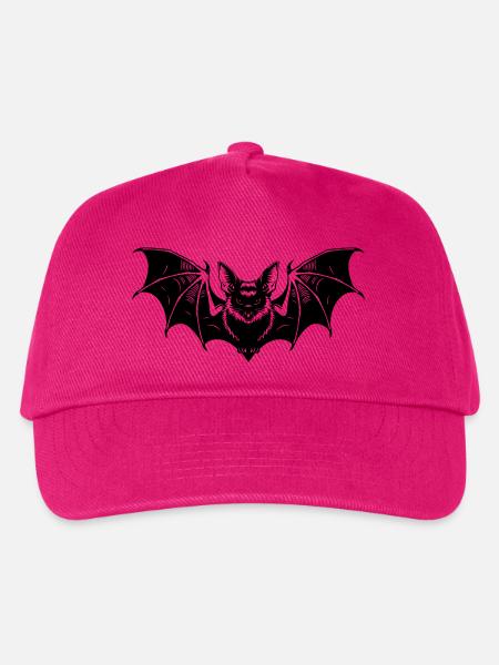 Fledermaus Gothic Illustration - Kinder Basecap - Fuchsia