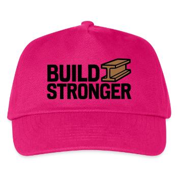 Build Stronger Logo - Kids’ Baseball Cap - fuchsia - Front