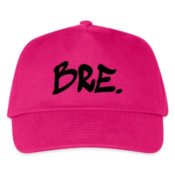 Bre Slang Streetwear – Graffiti Tag Spruch (black) - Kinder Basecap - Fuchsia - Vorne