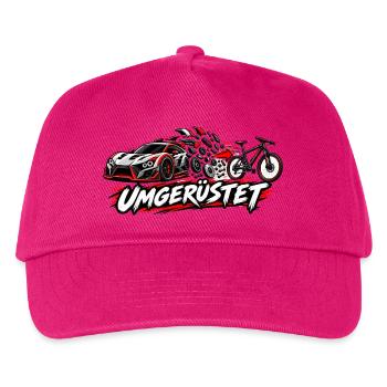 Vom Auto Aufs Fahrrad  - Kinder Basecap - Fuchsia - Vorne
