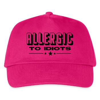 ALLERGIC TO IDIOTS Frauen und Männer T-Shirts - Kinder Basecap - Fuchsia - Vorne