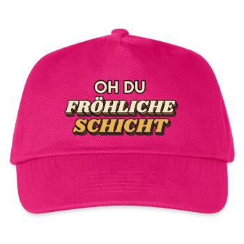 Oh du fröhliche Schicht - Weihnachten Retro - Kinder Basecap - Fuchsia - Vorne