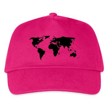 World Map - Kids’ Baseball Cap - fuchsia - Front