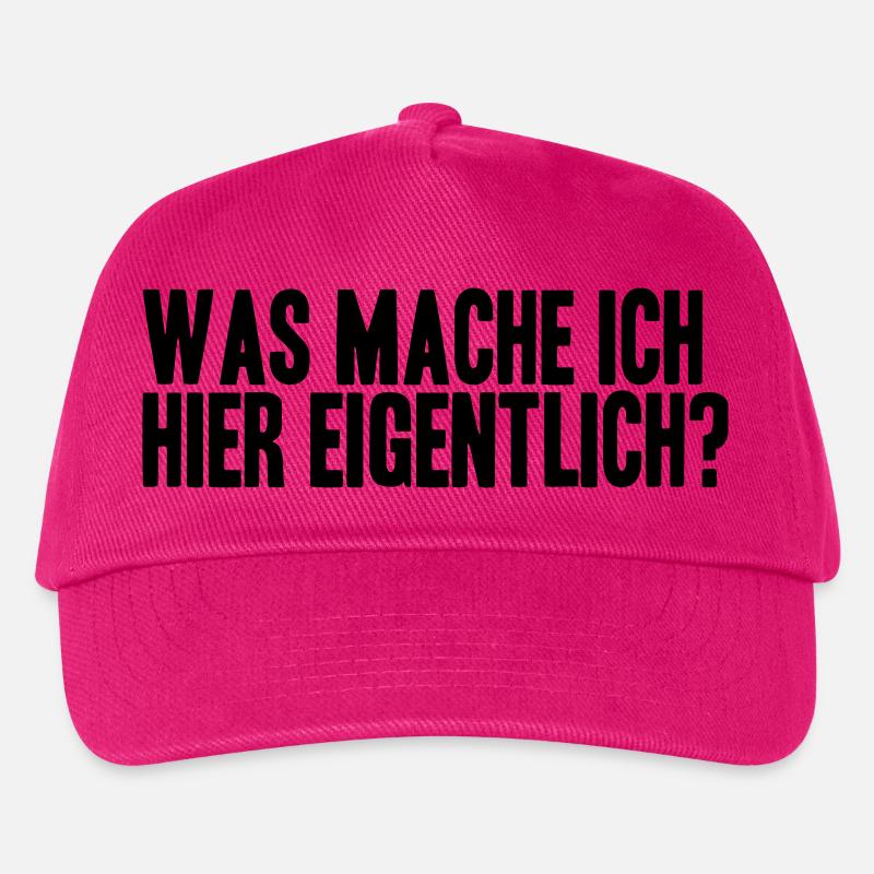 WAS MACHE ICH HIER EIGENTLICH? - Kinder Basecap - Fuchsia