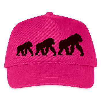 Affen Trio Silhouette - Kinder Basecap - Fuchsia - Vorne