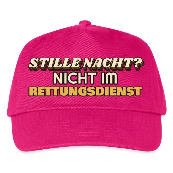 Stille Nacht? Nicht im Rettungsdienst - Retro - Kinder Basecap - Fuchsia - Vorne