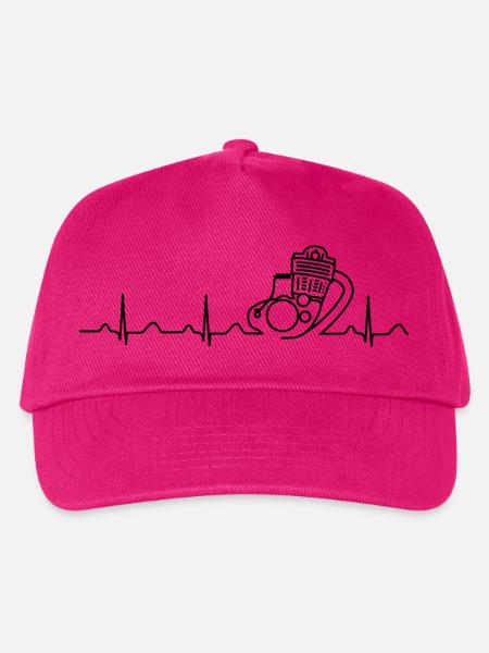 SR500 XT500 Heartbeat black - Kinder Basecap - Fuchsia