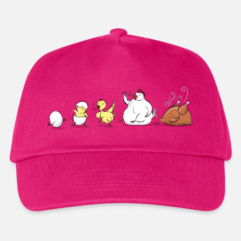 Evolution Of Chicken - Kinder Basecap - Fuchsia