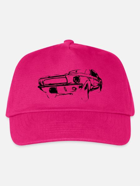 US Car Black - Kinder Basecap - Fuchsia