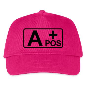 #304 Blutgruppe A pos - Kinder Basecap - Fuchsia - Vorne