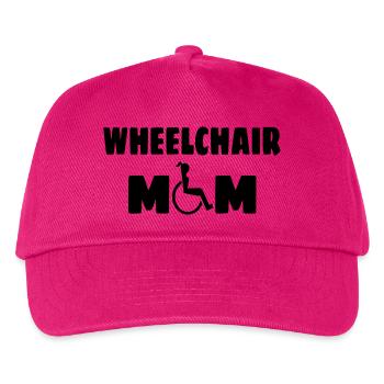 Wheelchair mom, mom, mom, for Mother's Day* - Kids’ Baseball Cap - fuchsia - Front