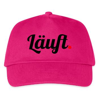 Läuft - Kinder Basecap - Fuchsia - Vorne