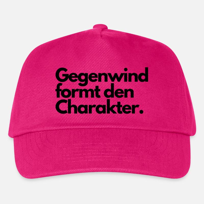 Gegenwind formt den Charakter. - Kinder Basecap - Fuchsia