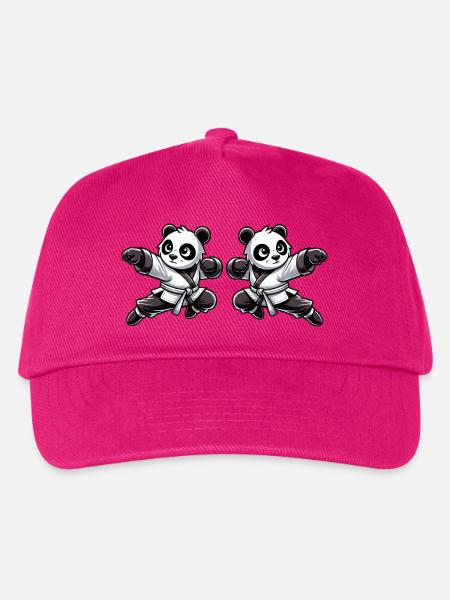 panda karate comic 2 - Kinder Basecap - Fuchsia