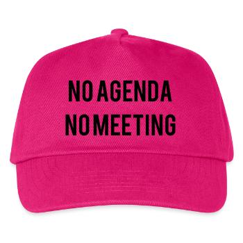No Agenda No Meeting - Kids’ Baseball Cap - fuchsia - Front