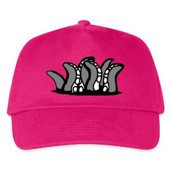 Tentacle Kraken Monster Bottom Hole Alien Horror - Kids’ Baseball Cap - fuchsia - Front