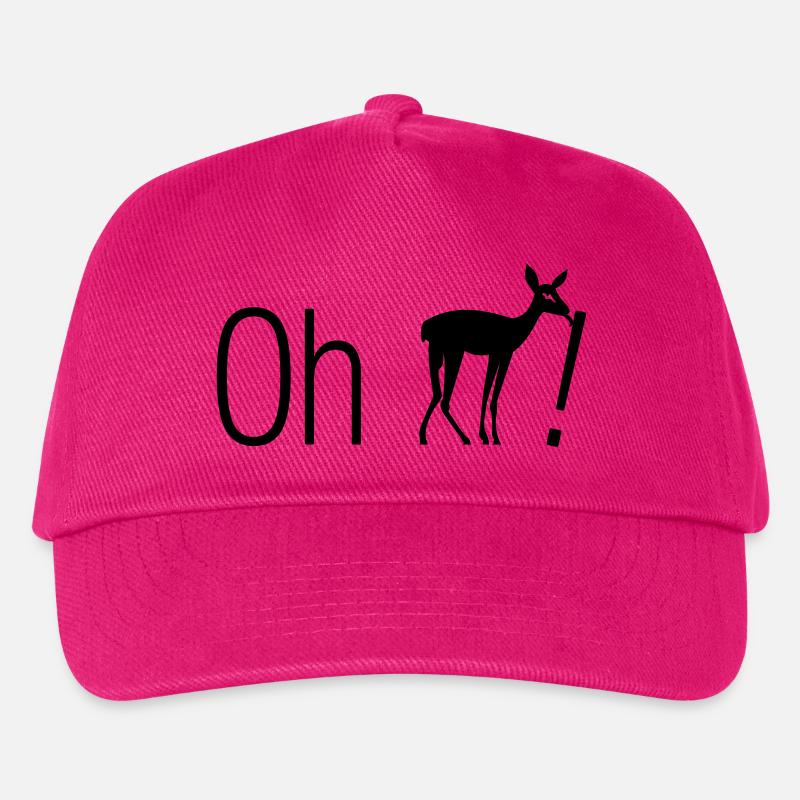 Oh dear DEER - Kinder Basecap - Fuchsia