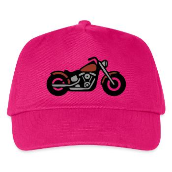 Ride Fast Abzeichen Logo - Kinder Basecap - Fuchsia - Vorne