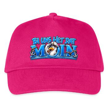 Bi uns het dat Moin - Möwe sagt Moin - Kinder Basecap - Fuchsia - Vorne