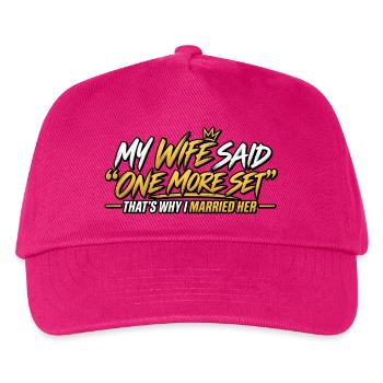 Meine Frau sagte noch einen Satz - Kinder Basecap - Fuchsia - Vorne