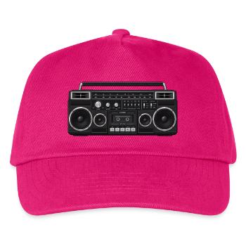 80s Boombox - Kinder Basecap - Fuchsia - Vorne