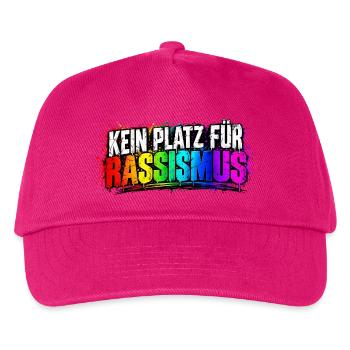 Kein Platz für Rassismus - Kinder Basecap - Fuchsia - Vorne