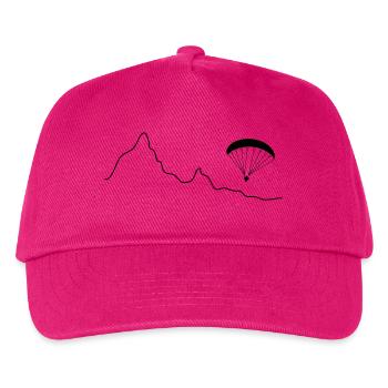 Paraglider über Bergkulisse - Kinder Basecap - Fuchsia - Vorne