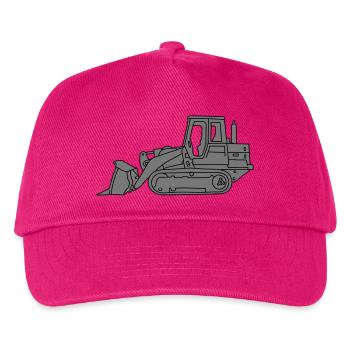 Bulldozer Planierraube 2 - Kinder Basecap - Fuchsia - Vorne