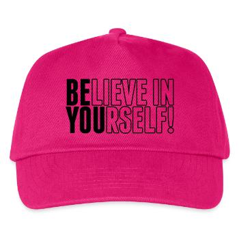 believe in yourself - be you - Kinder Basecap - Fuchsia - Vorne