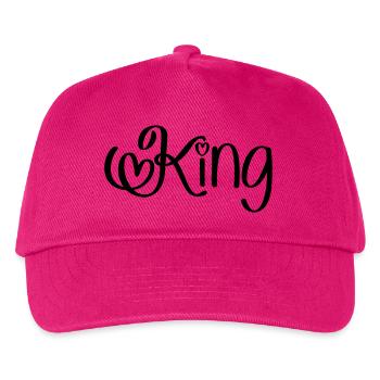 King mit Herz - Kinder Basecap - Fuchsia - Vorne