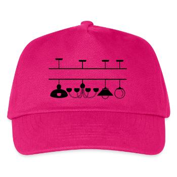 Lampenaussparung für eigenen Text - Kinder Basecap - Fuchsia - Vorne